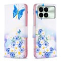 For Xiaomi Redmi K70 / K70 Pro Colored Drawing Pattern Leather Phone Case(Butterfly Love)