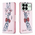 For Xiaomi Redmi K70E Colored Drawing Pattern Leather Phone Case(Deer)