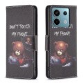 For Xiaomi Redmi Note 13 Pro 4G Global Colored Drawing Pattern Leather Phone Case(Bear)