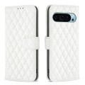 For Google Pixel 9 Diamond Lattice Wallet Leather Flip Phone Case(White)