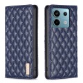 For Xiaomi Redmi Note 13 Pro 4G Global Diamond Lattice Magnetic Leather Flip Phone Case(Blue)