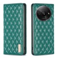 For Xiaomi Redmi A3 Diamond Lattice Magnetic Leather Flip Phone Case(Green)
