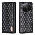 For Xiaomi Redmi A3 Diamond Lattice Magnetic Leather Flip Phone Case(Black)