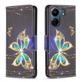 For Xiaomi Redmi 13C Colored Drawing Pattern Leather Phone Case(Big Butterfly)