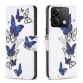 For Xiaomi Redmi Note 13 4G Global Colored Drawing Pattern Leather Phone Case(Butterflies)