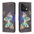 For Xiaomi Redmi Note 13 4G Global Colored Drawing Pattern Leather Phone Case(Big Butterfly)
