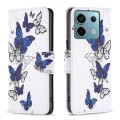 For Xiaomi Redmi Note 13 Pro 4G Global Colored Drawing Pattern Leather Phone Case(Butterflies)