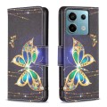 For Xiaomi Redmi Note 13 Pro 4G Global Colored Drawing Pattern Leather Phone Case(Big Butterfly)