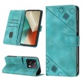 For Xiaomi Redmi Note 13 5G Global Skin-feel Embossed Leather Phone Case(Green)