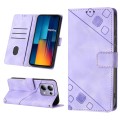 For Xiaomi Redmi Note 13 Pro 4G Global Skin-feel Embossed Leather Phone Case(Light Purple)