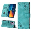 For Xiaomi Redmi Note 13 Pro 4G Global Skin-feel Embossed Leather Phone Case(Green)
