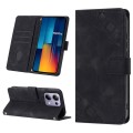 For Xiaomi Redmi Note 13 Pro 4G Global Skin-feel Embossed Leather Phone Case(Black)