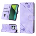 For Xiaomi Redmi Note 13 Pro 5G Global Skin-feel Embossed Leather Phone Case(Light Purple)