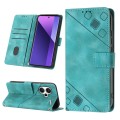For Xiaomi Redmi Note 13 Pro+ 5G Skin-feel Embossed Leather Phone Case(Green)