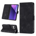 For Xiaomi Redmi Note 13 Pro+ 5G Skin-feel Embossed Leather Phone Case(Black)