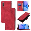 For Xiaomi Mi CC9e / Mi A3 Skin Feel Embossed Leather Phone Case(Red)