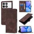 For Xiaomi Redmi K70 / K70 Pro Skin Feel Embossed Leather Phone Case(Brown)
