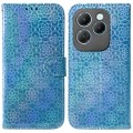 For Infinix Hot 40 / 40 Pro Colorful Magnetic Buckle Leather Phone Case(Blue)