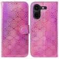 For Tecno Pova 5 Pro Colorful Magnetic Buckle Leather Phone Case(Pink)