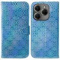 For Tecno Spark 20 Pro Colorful Magnetic Buckle Leather Phone Case(Blue)