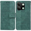 For Infinix Smart 7 HD Geometric Embossed Leather Phone Case(Green)