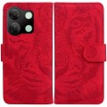 For Infinix Smart 7 HD Tiger Embossing Pattern Flip Leather Phone Case(Red)