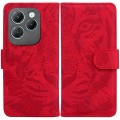 For Infinix Hot 40 / 40 Pro Tiger Embossing Pattern Flip Leather Phone Case(Red)