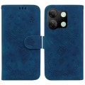 For Infinix Smart 7 HD Butterfly Rose Embossed Leather Phone Case(Blue)