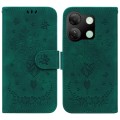 For Infinix Smart 7 HD Butterfly Rose Embossed Leather Phone Case(Green)