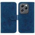 For Infinix Hot 40 / 40 Pro Butterfly Rose Embossed Leather Phone Case(Blue)