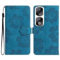 For Honor 90 Pro Flower Embossing Pattern Leather Phone Case(Blue)