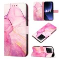 For Xiaomi 13T PT003 Marble Pattern Flip Leather Phone Case(Pink Purple Gold LS001)