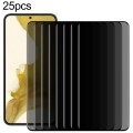 For Samsung Galaxy S22 5G 25pcs 3D Curved Edge Privacy Tempered Glass Film
