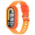 For Xiaomi Mi Band 8 Integrated Transparent Silicone Watch Band(Orange)