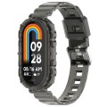 For Xiaomi Mi Band 8 Integrated Transparent Silicone Watch Band(Black)
