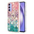 For Samsung Galaxy A15 5G Electroplating IMD TPU Phone Case with Ring(Colorful Scales)