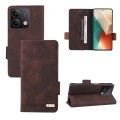 For Xiaomi Redmi Note 13 5G Magnetic Clasp Leather Phone Case(Brown)