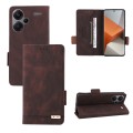 For Xiaomi Redmi Note 13 Pro+ 5G Magnetic Clasp Leather Phone Case(Brown)