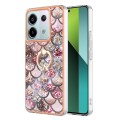 For Xiaomi Redmi Note 13 Pro 5G Global Electroplating IMD TPU Phone Case with Ring(Pink Scales)