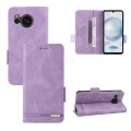 For Sharp Aquos Sense8 Magnetic Clasp Leather Phone Case(Purple)