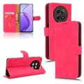 For Realme 12 5G Skin Feel Magnetic Flip Leather Phone Case(Rose Red)