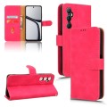 For Realme C65 4G Skin Feel Magnetic Flip Leather Phone Case(Rose Red)
