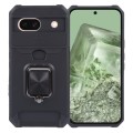 For Google Pixel 8a Camera Shield Card Slot PC+TPU Phone Case(Black)