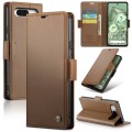 For Google Pixel 8a CaseMe 023 Butterfly Buckle Litchi Texture RFID Anti-theft Leather Phone Case(Br