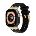 AP Silicone Watch Band For Apple Watch Ultra 49mm(Gold Black)