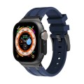 AP Silicone Watch Band For Apple Watch 8 45mm(Black Blue)