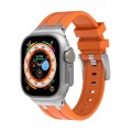 AP Silicone Watch Band For Apple Watch SE 44mm(Silver Orange)
