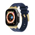 AP Silicone Watch Band For Apple Watch 3 42mm(Gold Blue)