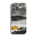 For iPhone 15 Pro Max Precise Hole Oil Painting Pattern PC Phone Case(Inkwash)