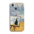 For iPhone 15 Plus Precise Hole Oil Painting Pattern PC Phone Case(Landscape Painting)